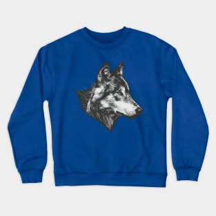 Wolf Wolf Head Beautiful Motif Crewneck Sweatshirt